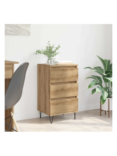 Sonata H Служебен шкаф Дъб 40 x 35 x 70 см Инженерна дървесина и желязо