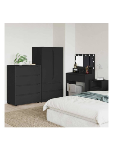 Sonata H Шкафове за съхранение 2 pcs Черно 80 x 48 x 105 см