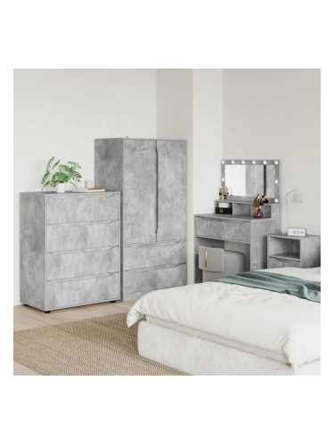 Sonata H Шкафове за съхранение 2 pcs Циментено сиво 80 x 48 x 105 см