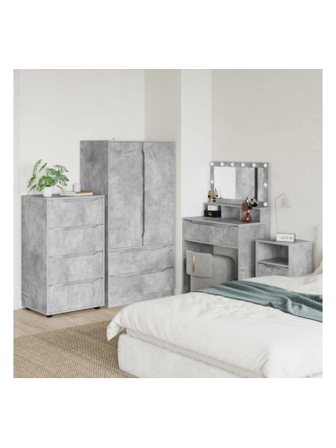 Sonata H Шкафове за съхранение 2 pcs Циментено сиво 60 x 48 x 105 см