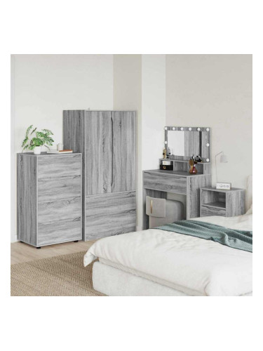 Sonata H Шкафове за съхранение 2 pcs Сив Сонома 60 x 48 x 105 см