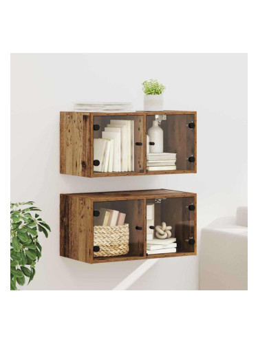 Sonata H Стенни шкафове 2 pcs Старо дърво 68 x 37 x 35 см