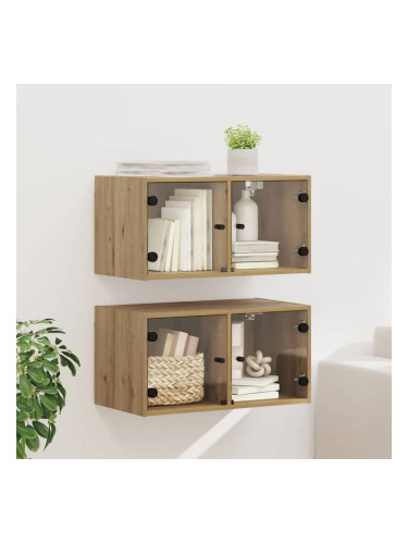 Sonata H Стенни шкафове 2 pcs Дъб 68 x 37 x 35 см Инженерно дърво