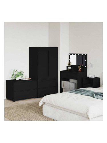 Sonata H Шкаф за съхранение Черно 80 x 48 x 57 см Инженерно дърво