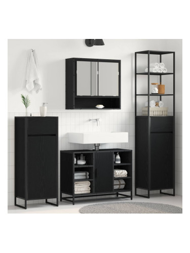Sonata H Шкаф за баня Черния дъб 40 x 30 x 180 см Инженерно дърво