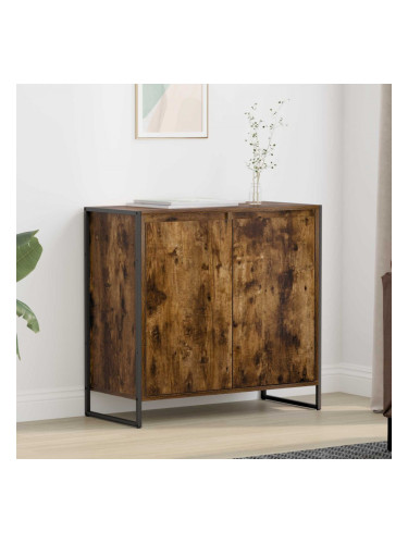 Sonata H Страничен шкаф Димящ дъб 79 x 36 x 75 см Инженерно дърво