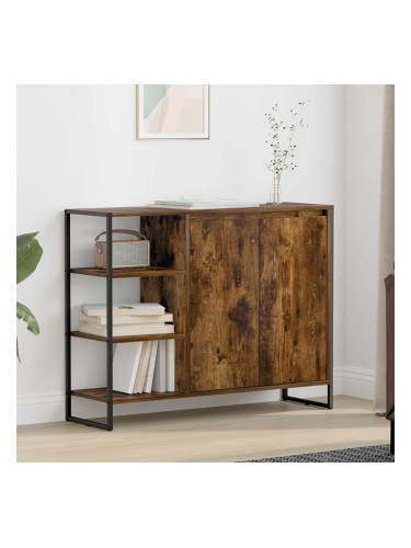 Sonata H Страничен шкаф Димящ дъб 96.5 x 30 x 75 см Инженерно дърво