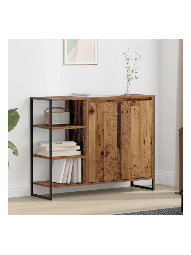 Sonata H Страничен шкаф Старо дърво 96.5 x 30 x 75 см Инженерно дърво