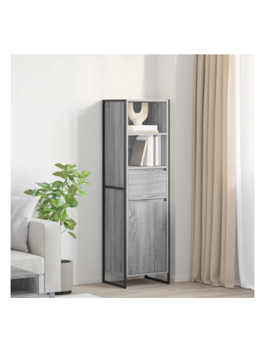 Sonata H Шкаф за книги Сив Сонома 43 x 36 x 150.5 см Инженерно дърво