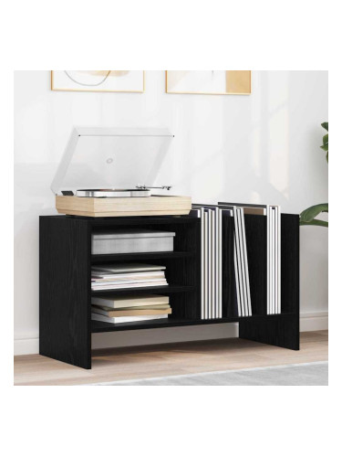 Sonata H Шкаф за грамофонни плочи с рафт Черния дъб 78.5 x 35 x 45 см