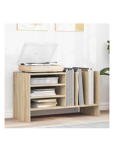 Sonata H Шкаф за грамофонни плочи с рафт Сонома дъб 78.5 x 35 x 45 см