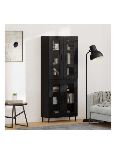 Sonata H Висок шкаф 2 pcs Черния дъб Инженерна дървесина и стъкло