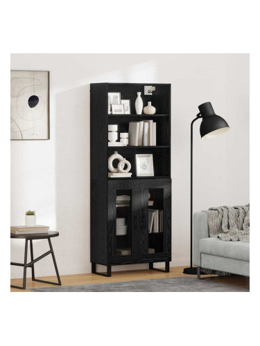 Sonata H Висок шкаф Черния дъб 69,5 x 34 x 180 см Инженерно дърво
