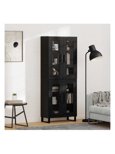 Sonata H Висок шкаф 2 pcs Черния дъб Инженерна дървесина и стъкло