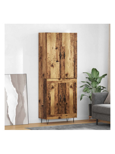 Sonata H Висок шкаф 2 pcs Старо дърво Инженерна дървесина и стъкло