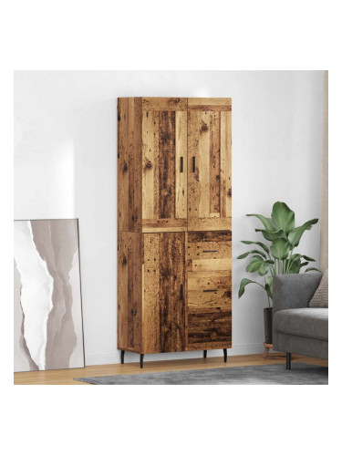 Sonata H Висок шкаф 2 pcs Старо дърво Инженерна дървесина и стъкло