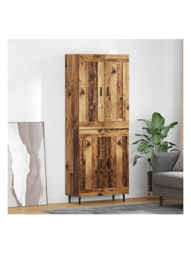 Sonata H Висок шкаф 2 pcs Старо дърво Инженерна дървесина и стъкло