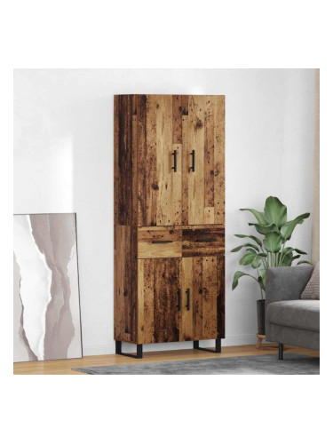 Sonata H Висок шкаф 2 pcs Старо дърво Инженерна дървесина и стъкло
