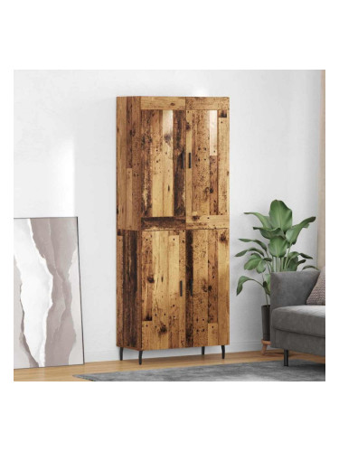 Sonata H Висок шкаф 2 pcs Старо дърво Инженерна дървесина и стъкло