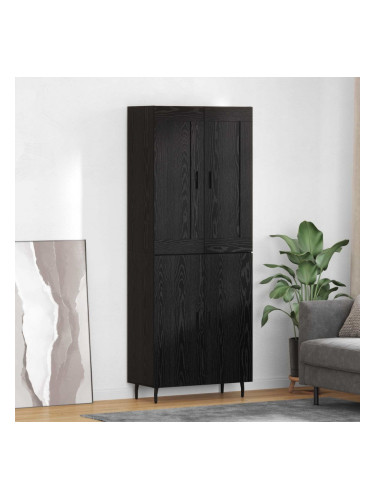 Sonata H Висок шкаф 2 pcs Черния дъб Инженерна дървесина и стъкло