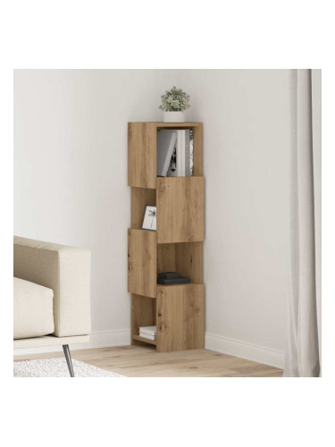 Sonata H Ъглов шкаф Бяло 25,5x25x102см Инженерно дърво