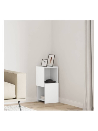 Sonata H Ъглов шкаф Бяло 25,5x25x55см Инженерно дърво