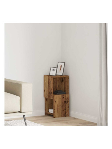 Sonata H Ъглов шкаф Бяло 25,5x25x55см Инженерно дърво