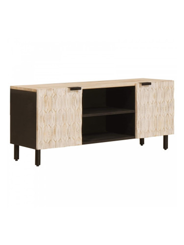 Sonata H ТВ шкаф с рафт Финал на бяло измиване 105 x 33,5 x 46 см