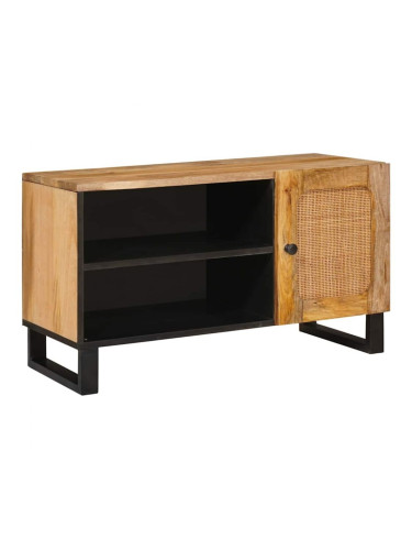 Sonata H ТВ шкаф с врата Кафяво 80 x 31,5 x 46 см Солидно мангово дърво