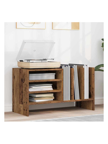 Sonata H Шкаф за грамофонни плочи с рафт Старо дърво 78.5 x 35 x 45 см