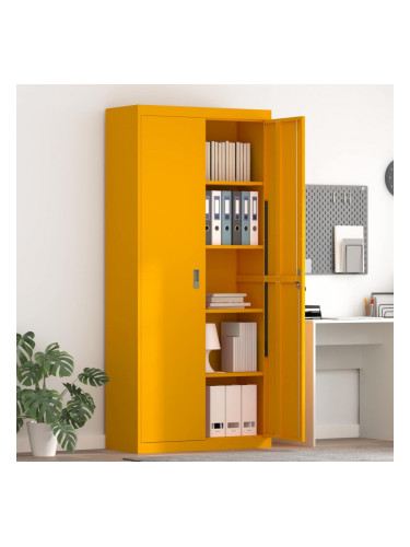 Sonata H Шкаф за съхранение 2 pcs Горчично жълто 90 x 40 x 200 см