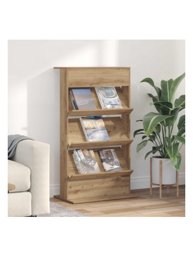 Sonata H Етажерка за списания Дъб 70 x 41 x 126 см Инженерно дърво