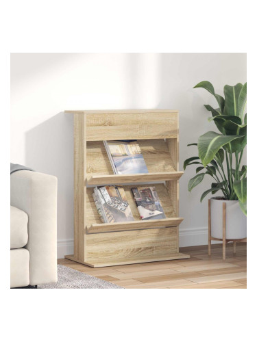 Sonata H Етажерка за списания Сонома дъб 70 x 41 x 96 см Инженерно дърво