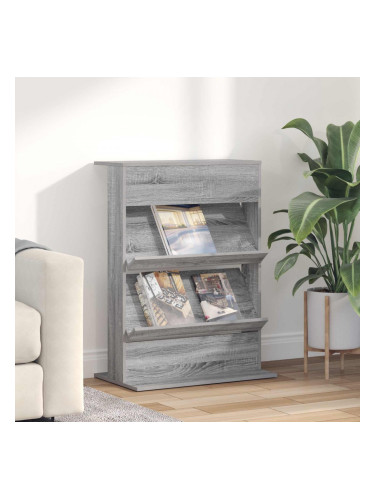 Sonata H Етажерка за списания Сив Сонома 70 x 41 x 96 см Инженерно дърво