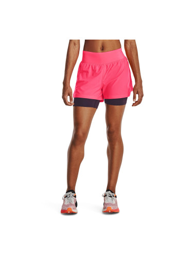 Къси панталони Under Armour Run Stamina 2In1 Short Pink XS