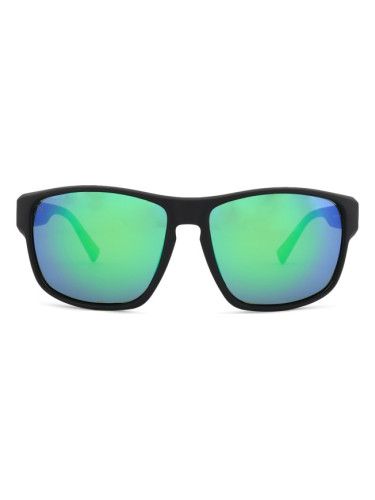 Hawkers Faster Raw - Polarized Black Emerald - правоъгълна слънчеви очила, unisex, черни, поляризирани огледални