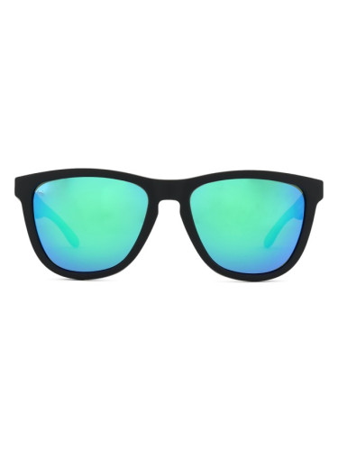 Hawkers One Raw - Polarized Black Emerald - квадратна слънчеви очила, unisex, черни, поляризирани огледални