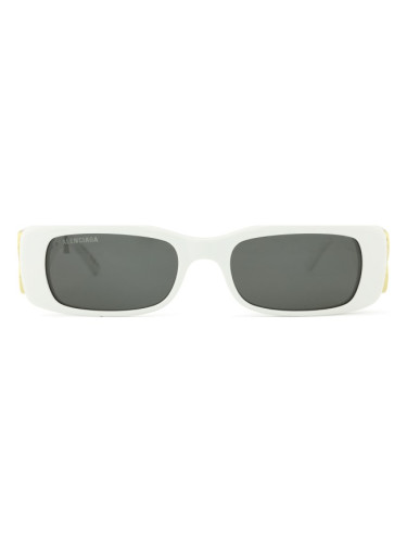 Balenciaga BB0096S 011 51 - правоъгълна слънчеви очила, дамски, бели