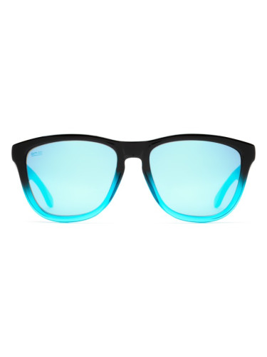 Hawkers Fusion Clear Blue One - квадратна слънчеви очила, unisex, черни, огледални
