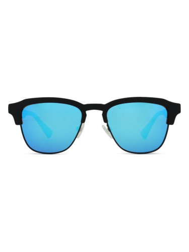Hawkers New Classic Polarized Clear Blue - квадратна слънчеви очила, unisex, черни, поляризирани огледални