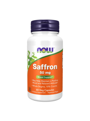 NOW - Saffron 50 mg - 60 веган капсули