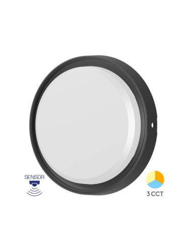 LED плафон, 18W, 230VAC, 2020lm, 3в1, IP65, BC18-30781, кръг