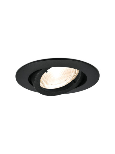 Арматура за вграждане, MITTO-AR, кръгла, за халогенни и LED луни, черна, GU5.3/GU10, BH03-02011, подвижна