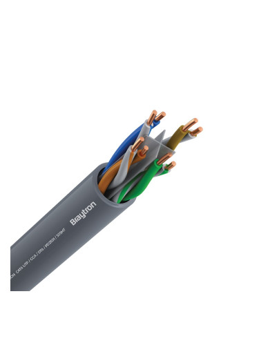LAN кабел UTP , Cat 6, CCA, 8 провод., едножичен, BZ20-00390, Braytron
