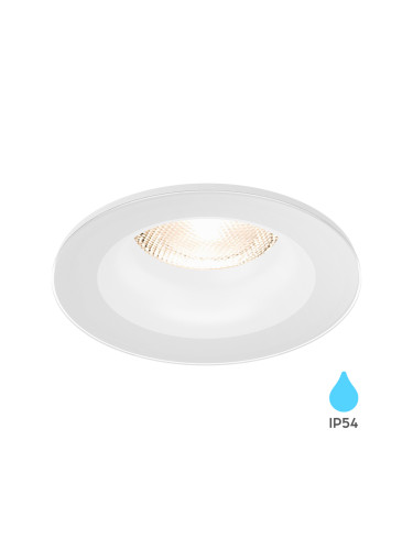 Арматура за вграждане TETRA-IP, кръгла, за халогенни и LED луни, бяла, GU10, BH03-02100, неподвижна