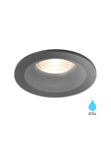 Арматура за вграждане, TETRA-IP, кръгла, за халогенни и LED луни, черна, GU10, BH03-02101, неподвижна