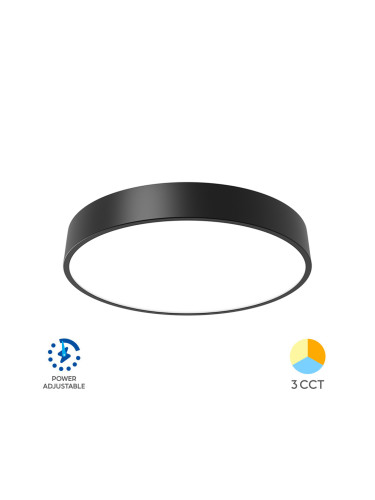 LED плафон, 36W, 230VAC, 3800lm, 3в1, IP20, BH16-04381, кръг