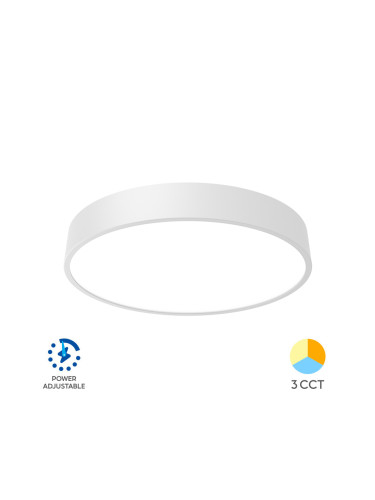LED плафон, 36W, 230VAC, 3800lm, 3в1, IP20, BH16-04380, кръг