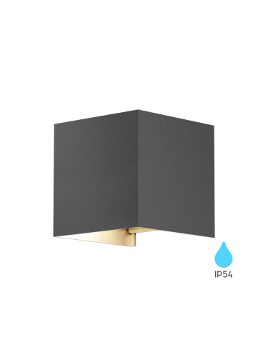 LED фасадна лампа max 10W, 230VAC, G9, IP54, BG38-03402, сив