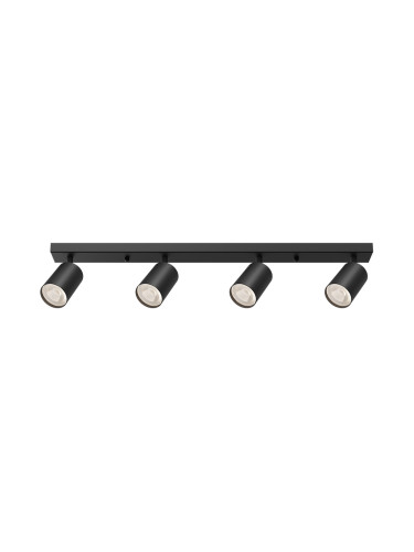 LED спот прожектор за повърхностен монтаж, 4x35W, GU10, черен, BH04-00841